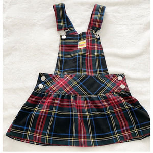 Harajuki Mini Plaid Overall Dress 4T